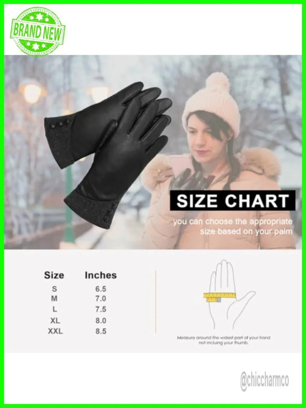 Genuine Leather Touchscreen Gloves with Cashmere Warm Lining, Driving Gloves
